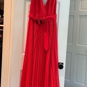 Fame and Partners Vibrant Red Backless Dress